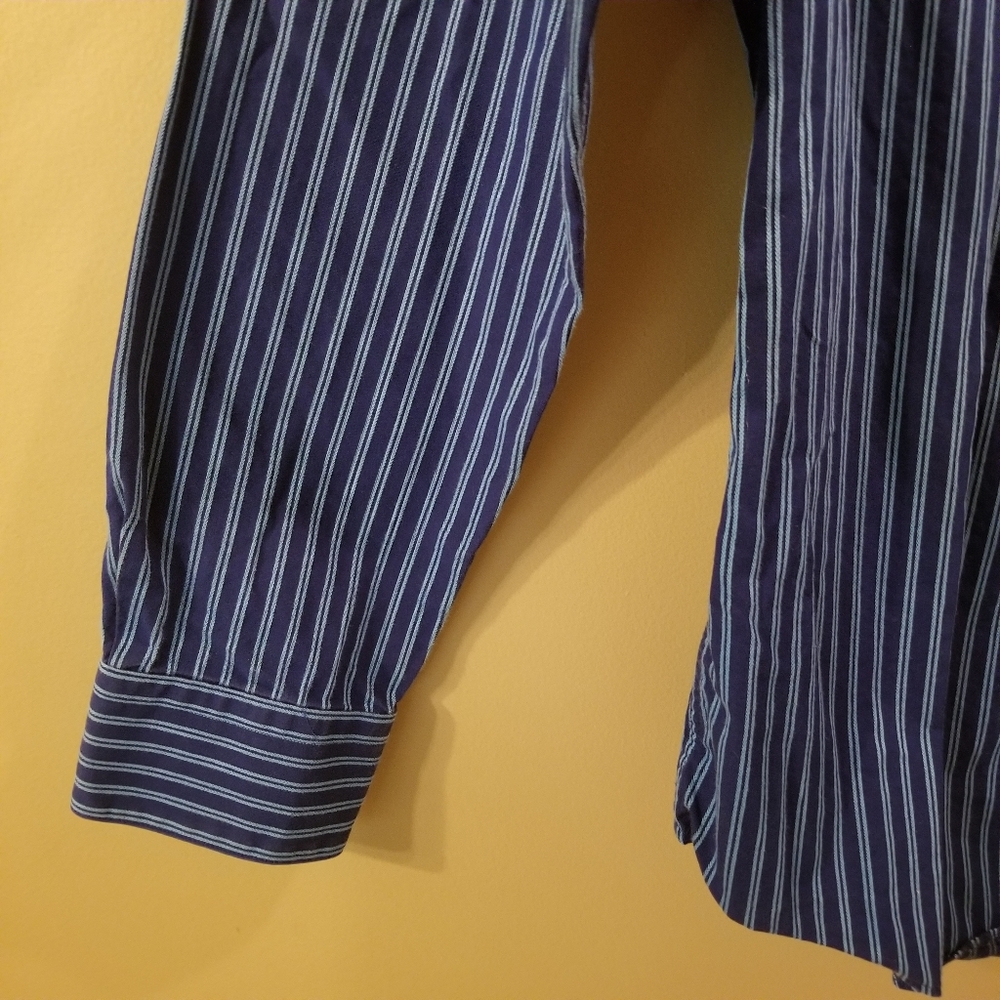 *3 for $15* Apt 9 blue striped button down shirt - Picture 3 of 3